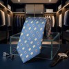 S&W SHLAX&WING Men's Necktie for Suit Jacket Classic 147cm Blue
