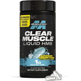 Muscletech HMB Supplements 1000mg, Clear Muscle (42 Liquid Softgels) - Highest G