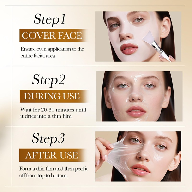 Rice Raw Pulp Peel-Off Mask, Purifying Pores Peel-Off Mask, Deeply