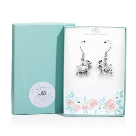 Goat Earrings – Silver Stainless Steel Dangle Earrings for Women – Unique Animal Earrings in Silver Toned Metal – Hypoallergenic Dangle Earrings for Women – Perfect Goat Lovers Gift