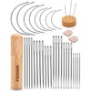 FOUSNOW 36 Pcs Heavy Duty Sewing Needles Kit, Curved Sewing