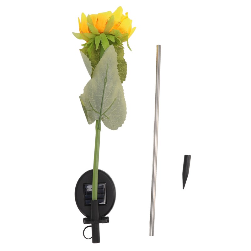 2Pcs Sunflower Solar Lights IP65 Waterproof Low Power Consumption LED