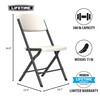 Lifetime Folding Chairs, Heavy Duty Foldable Chair Contoured for Comfort,