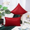 BRAWARM Faux Leather Throw Pillow Covers 12 X 20 Inches