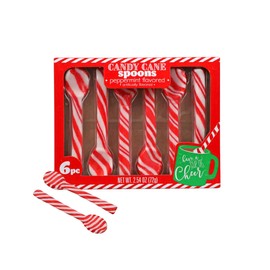 CandyRific | (Milk Chocolate Peppermint) | Holiday Gift Set | Candy Canes Spoon, Swiss Miss Milk Chocolate Hot Cocoa, 2- Hot Cocoa Chocolate Bombs, Spangler Candy Canes, & Christmas Bags ( Design May Varies)