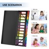 Souvik Expanding File A4 12 Pages Coloured with Labels Organiser