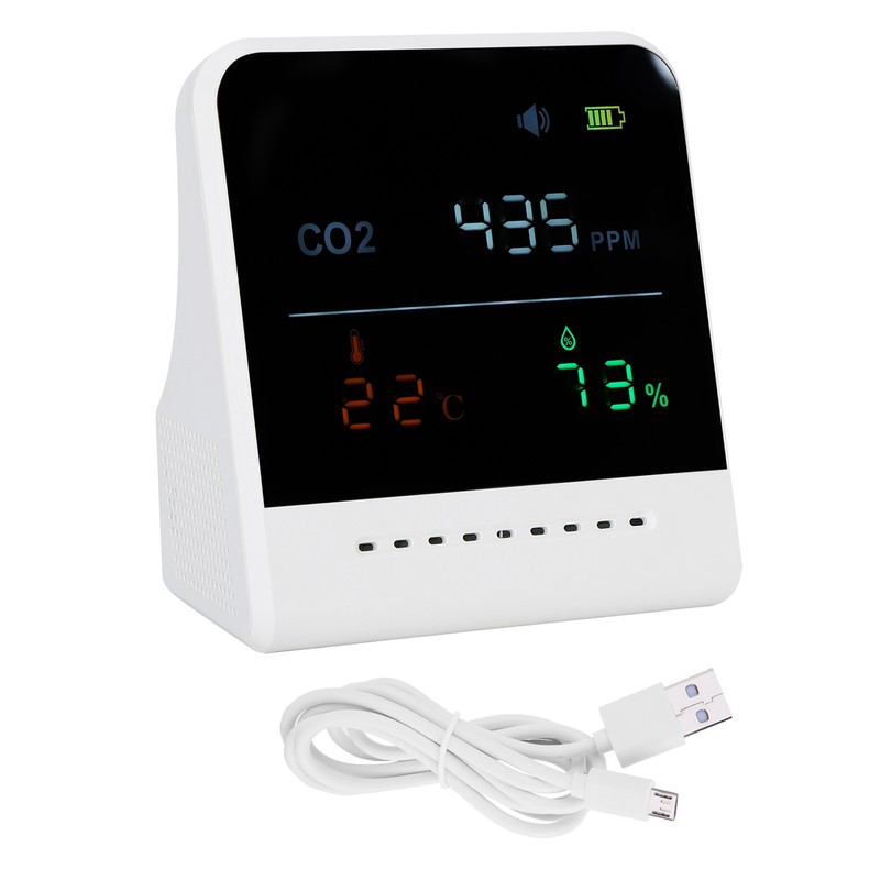 Carbon Dioxide Detector Digital Air Quality Tester with Temperature Humidity