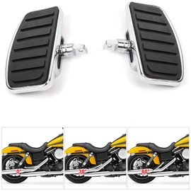 Adjustable Motorcycle Floorboards Rear Passenger Foot Pegs Footboard Pedals Compatible with Harley Sportster 883 1200 (Stripe Pattern Rear Floorboard)