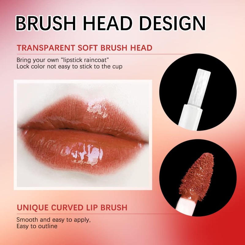 zalati Lip Gloss 6ml Lip Glow Oil with 2-in-1 Dual