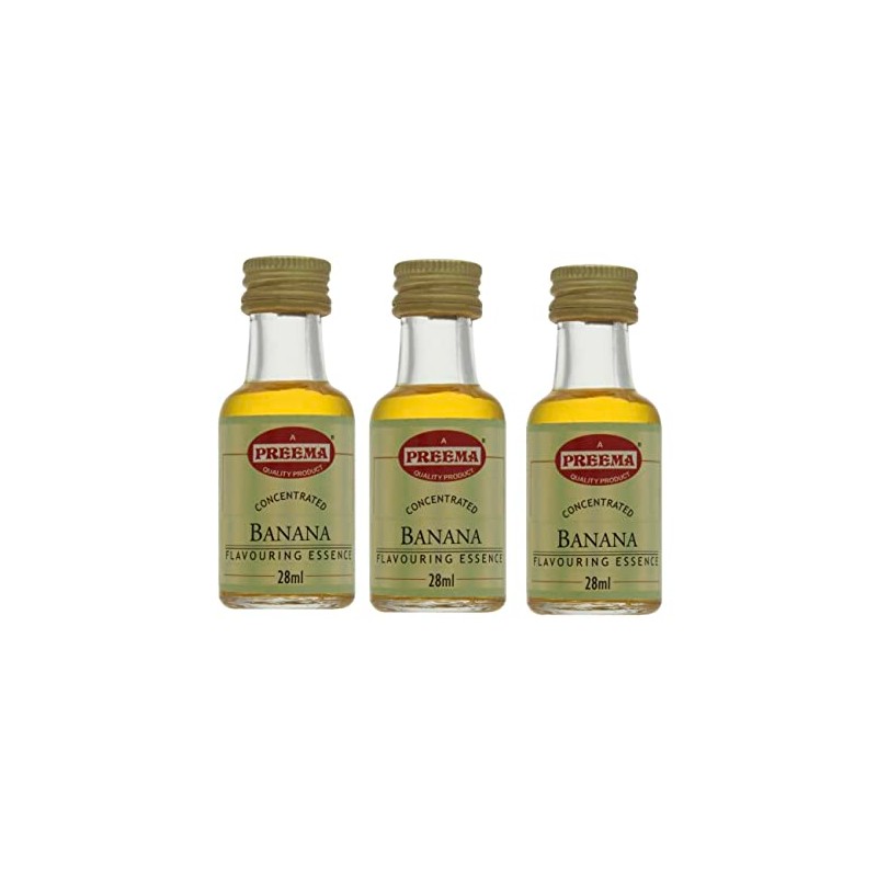 Preema Banana Flavouring Essence 3X28ml Small Size Premium Quality