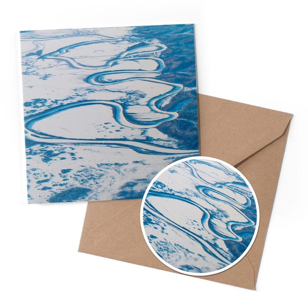 1 x Greeting Card & 10 cm Round Sticker Set