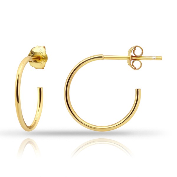 Hoops & Loops 925 Sterling Silver Open 1.5mm Thin Polished