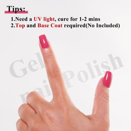 Imtiti Coral Pink Gel Nail Polish, Pink UV Gel Polish for Nail Art Soak off UV Led