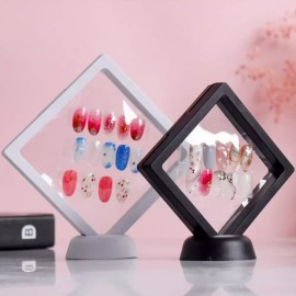 네일아트 전시 액자 디스플레이 정사각 중소형 랙 네일액자 네일아트액자 [액자03.화이트110x110] Nail Art Exhibition Frame Display Square Medium-Small Rack Nail Frame Nail Art Frame [Frame03. White 110x110]