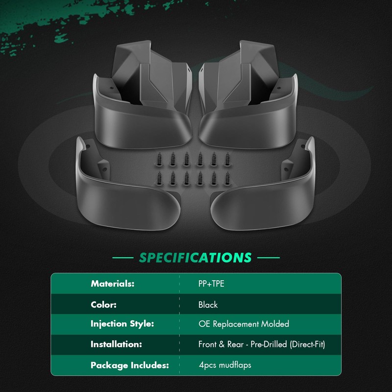 SCITOO Mud Flaps 4PCS Suitable for Honda Civic 1996-2000 Front