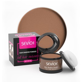 Sevich Hairline Powder，Instantly Conceals Hair Loss, Root Touch up Powder, Hair Shadow Toppers for Women & Men, Touch Up for Thinning Gray Hair, Windproof & Sweatproof,Brown