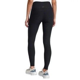 Mondetta Women's Moisture Wicking High Waist Active Legging Pant with Pockets and Mesh Detail (US, Alpha, Medium, Regular, Regular, Black)