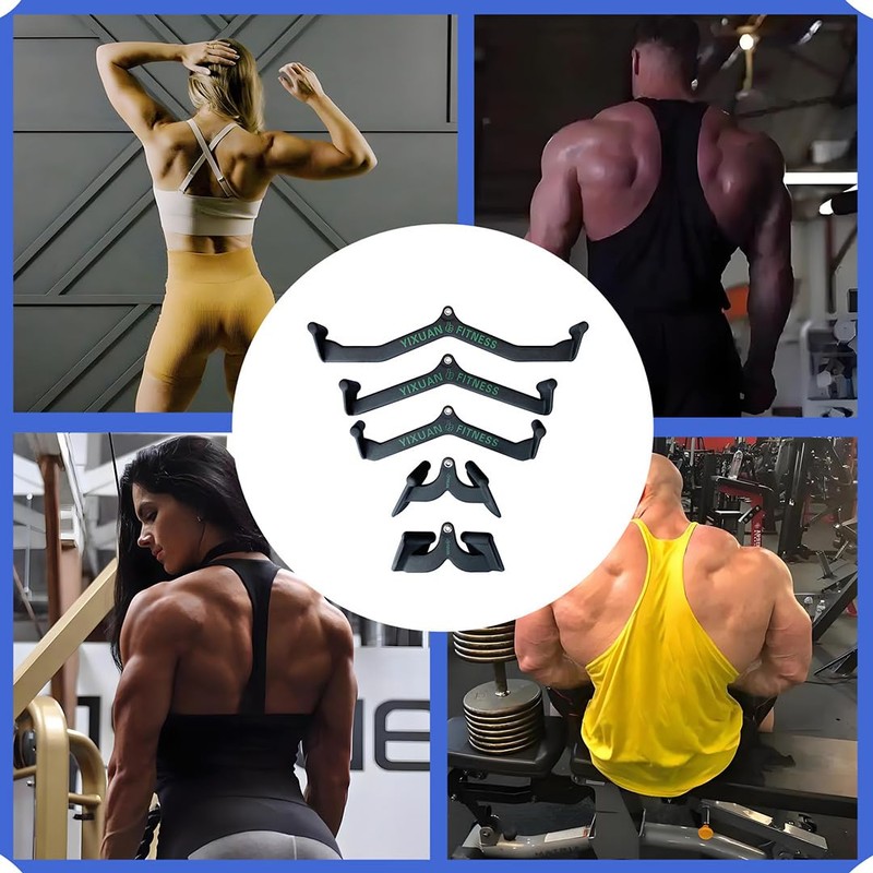 YIXUAN FITNESS Wide Grip Lat Pulldown Attachments V Bar, Close