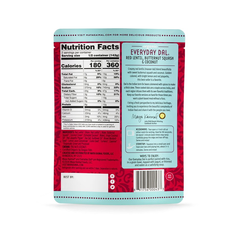 Maya Kaimal - Organic Indian Everyday Dal - Red Lentil