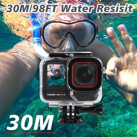 SHOOT Waterproof Case with Anti-Fog Insert for Insta360 Ace Pro 2, Waterproof up to 30M/98FT, Diving Housing for Insta360 Ace Pro 2 Action Camera