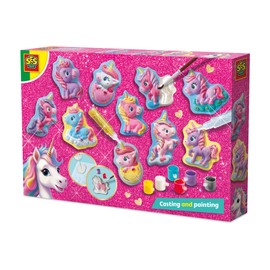 SES Creative 14723 Unicorn - Plaster Casting and Painting - Baby Unicorns - Creative Craft Set for Children from 5 Years - Create Baby Unicorns and Decorate them with Glitter Glue