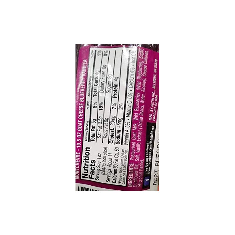 2 pack of 10.5 oz Montchevre Fresh Goat Cheese with