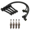 TRQ Ignition Kit Spark Plugs Spark Plugs Wire Set Compatible