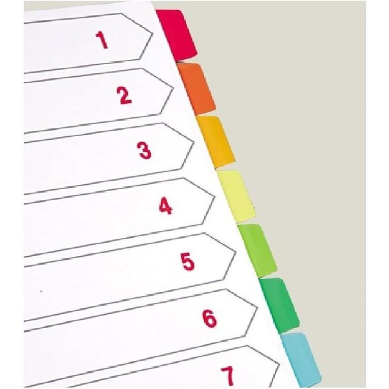 Taisy Color Index PP IN-3410 A4 30 Holes 10 Tabs