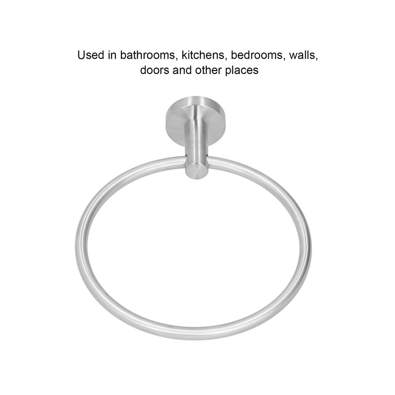 Towel Ring Modern Circle Wall Maounted Stainless Steel Bathroom Towel
