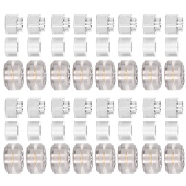 48PCS POM Pulley Wheel Set, 3D Printer Pulley Wheel with Rubber Bearing Wheel Eccentric Spacer Round Column Compatible with CR10, Ender 3, Ender 5 (Transparent Pulley)
