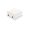 Networx 2-Port Ethernet Keystone Jack Surface Mount Box, Unloaded, White