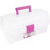 Sanhome Caja Multiusos Vanity Rosa/transparente 14'' - 6402 Sanhome