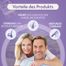 VitaminPure - Haar-Ergänzung mit Biotin, Keratin und Zink, 400 Mikro-Tabletten (13 Monate) mit hochdosiertem Vitamin B7, Zink und Selen, Biotin-Haar für Frauen und Männer