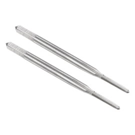 QUARKZMAN Metric Machine Tap M1.6 x 0.35 mm H2 High Speed Steel 3 Straight Flutes Screw Thread Processing Tool for Mechanic Repair DIY Pack of 2