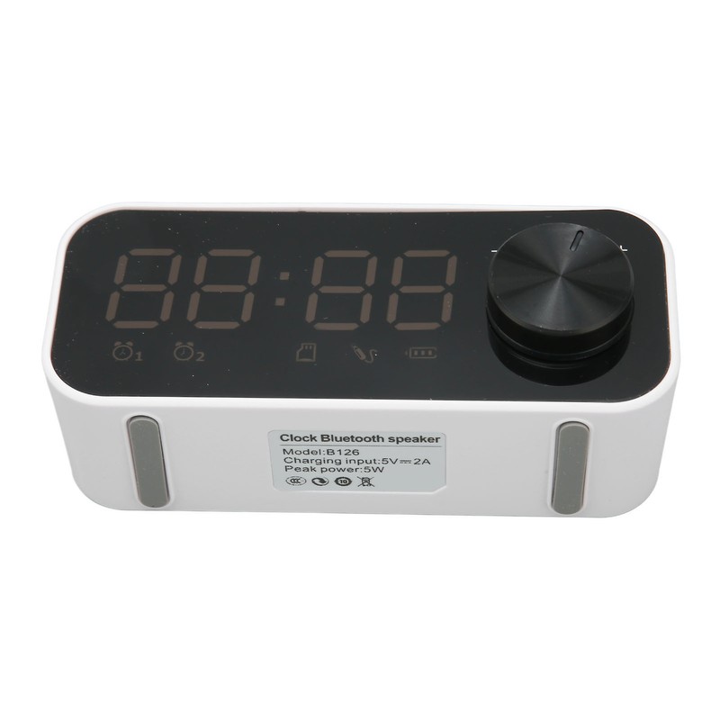 Bluetooth Speaker Alarm Clock Radio Digital LED Display Subwoofer Mini
