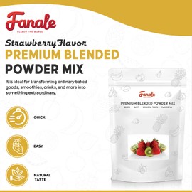 Fanale Premium Strawberry Bubble Tea Flavoring Powder | Perfect for Baking, Smoothies, Desserts and Drinks | Instant Flavoring Powder for Boba Milk Tea - 2.2 Pounds (Pack of 1)