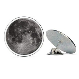 NYC Jewelers Full Moon NASA Photo Metal 0.75" Lapel Hat Pin Tie Tack Pinback
