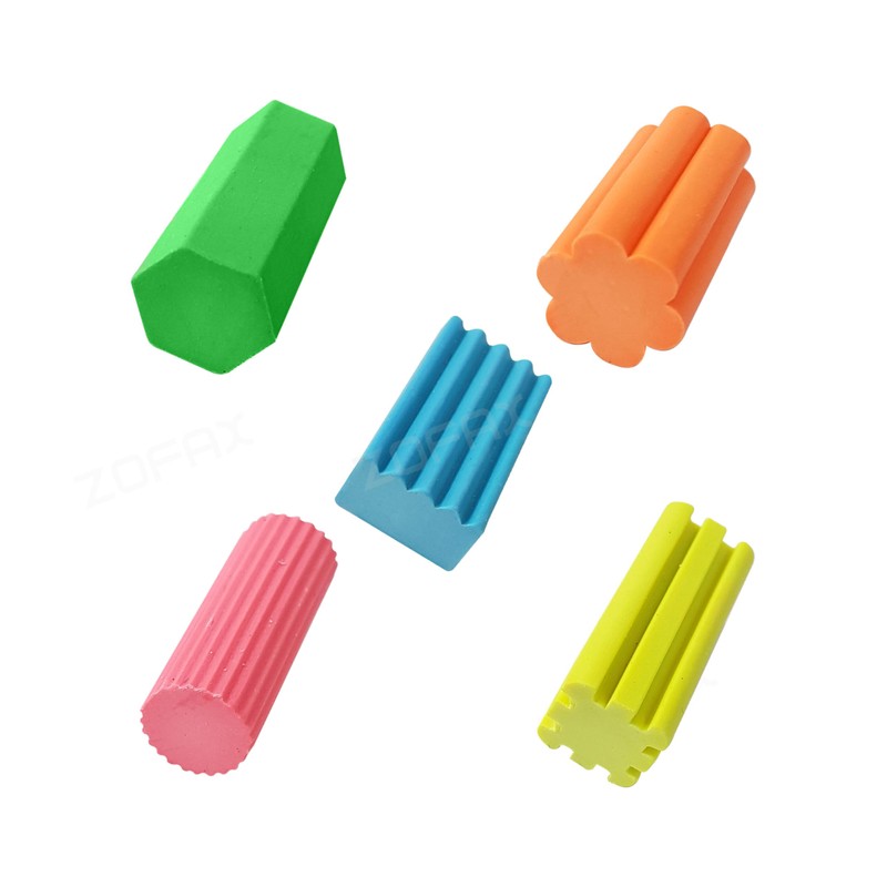 TeeNo Novelty Colour Pencil Erasers, Multicolour, Medium, Pack of 100,