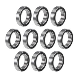 sourcing map 10pcs 6701-2RS Deep Groove Ball Bearing Z2 12 mm x 18 mm x 4 mm Double Sealed Chrome Steel