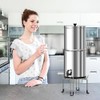 Gravity-Fed Water Filter System Stand, Detachable Stainless Steel Stand Compatible