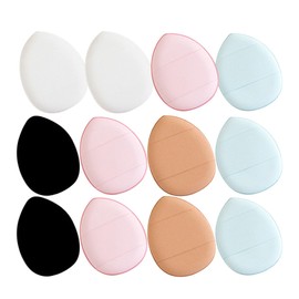 Outanaya 12pcs Mini Finger Powder Puff for Makeup Soft Triangular Shape for Foundation Setting Powder Application Reusable and Washable Cosmetic Tools Multi Pack