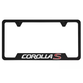 MVP Toyota Corolla S Black License Plate Frame