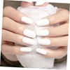 BIUDECO 24pcs White Ballerina Fake Nails French Tip Wear Nails