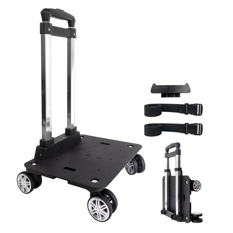 Backpack Trolley Wheeled Cart-Backpack Hand Truck with Luggage Strap,Aluminium Alloy