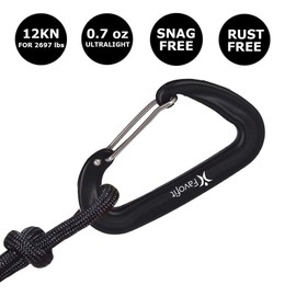12KN Heavy Duty Carabiner Clips - Favofit 3.2'' Small Carbineers for Hiking Camping Hammocks Keys Keychains Dog Leashes - Ideal for Outdoor Enthusiasts