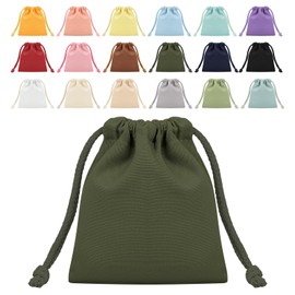 Drawstring Bag, Set of 2, Plain Canvas, 2 Sizes, 18 Colors, Made of Canvas, Stylish, Cute, Inner Bag, Storage, Travel, Change of Clothes, Drawstring Bag, Storage Pouch, Accessory Pouch, Accessory