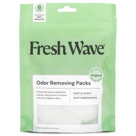 Fresh Wave Odor Eliminating & Deodorizing Packs, Bag of 6 - Safer Odor Relief for Small Spaces, Natural Plant-Based Odor Eliminator, Odor Absorbers for Home