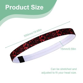 RDNKVB 5pcs Sports Headbands Unisex Elastic Thin Non-Slip Thin Hair Band Headband for Men and Women