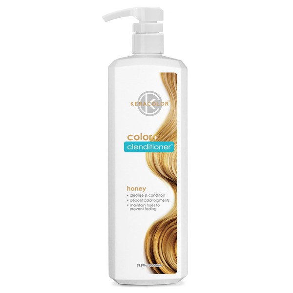 Keracolor Clenditioner HONEY Hair Dye - Semi Permanent Hair Color Depositing Conditioner, Cruelty-free, 33.8 Fl. Oz.(Pack of1)