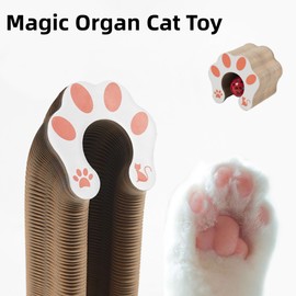2 Pack Magic Organ Cat Toy, Interactive Scratching Board with a Ball, Magic Organ Cat Scratcher, Foldable Accordion Toy, Mental Physical Training Exercise for Indoor Cats